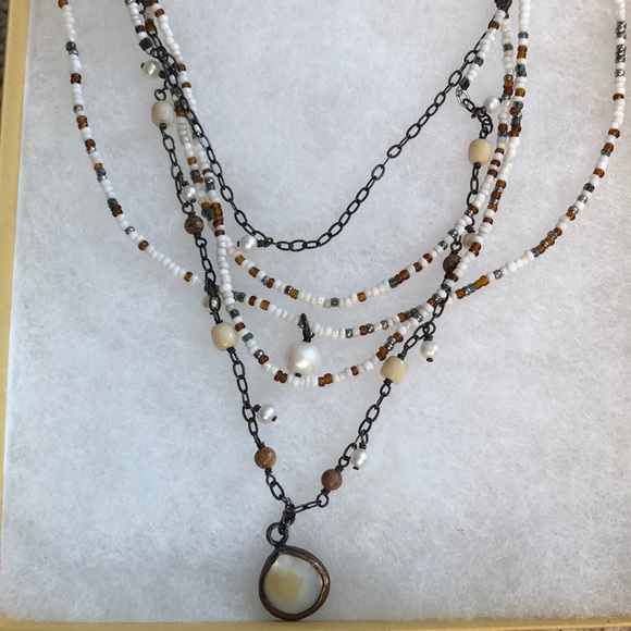 Silpada multi-strand layered necklace - Picture 2 of 5